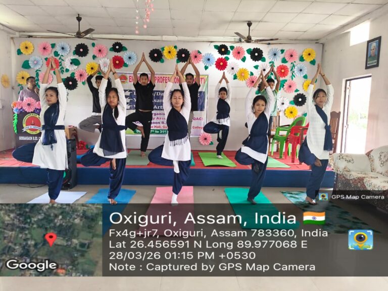 Yoga session successfully conducted under Enhancing Professional Capacity on 28th March 2026